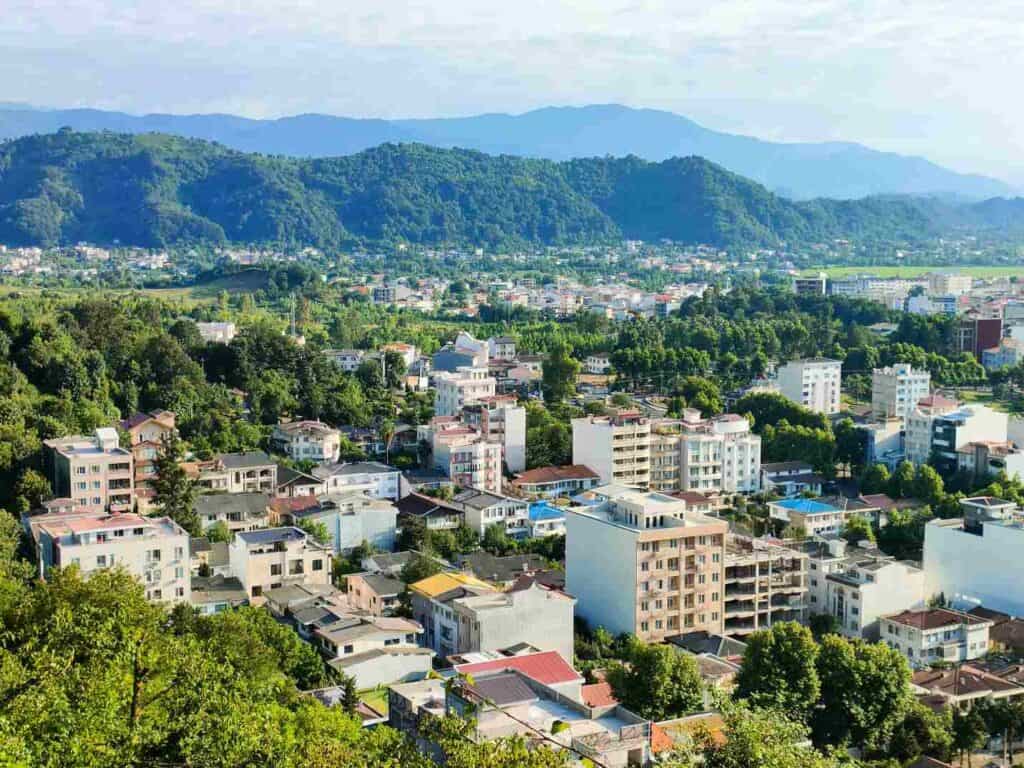 View from the cable to Lahijan