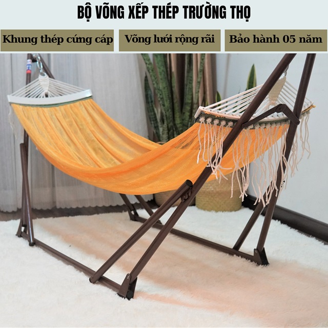 bộ võng xếp thép sơn tĩnh điện