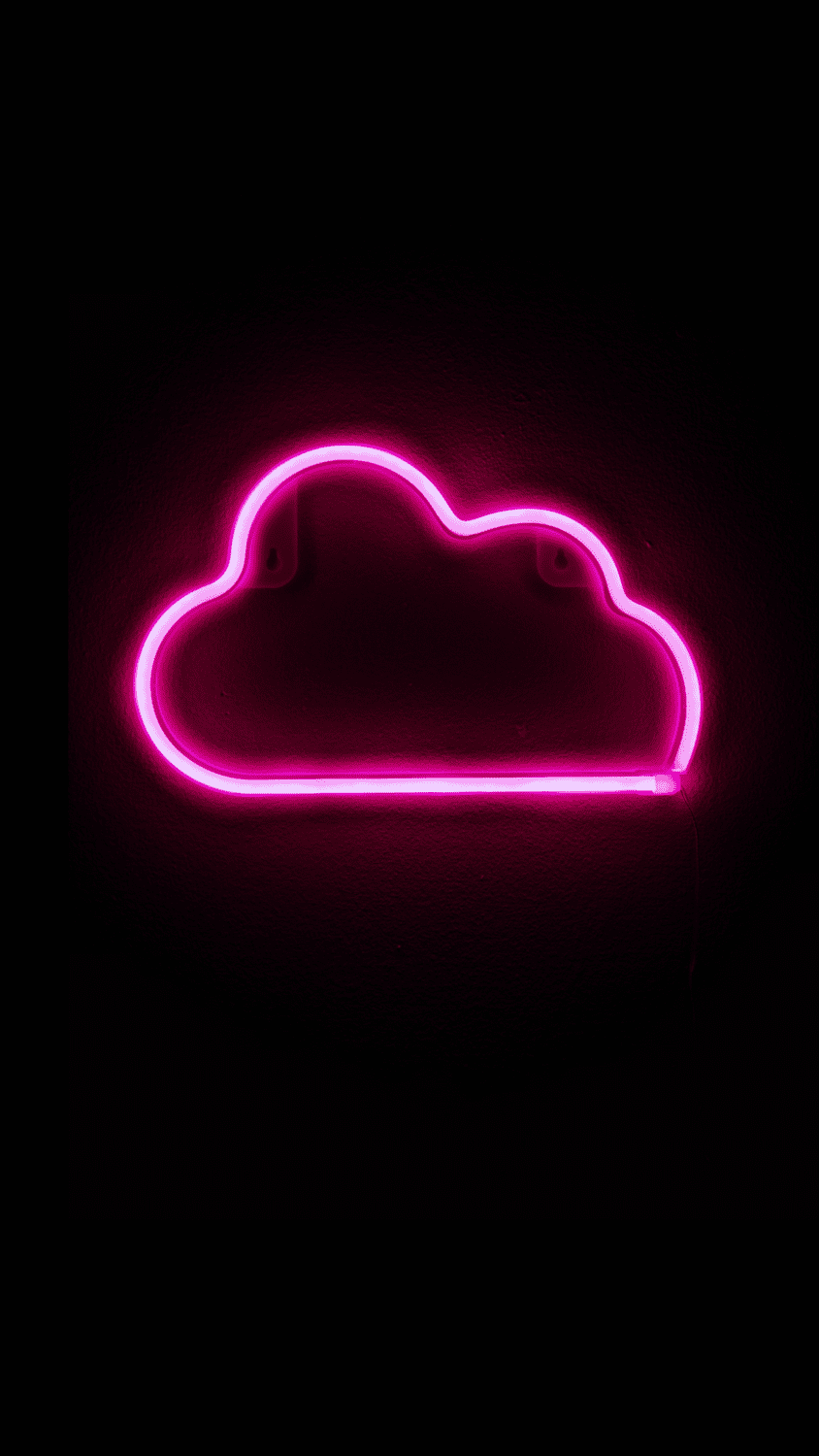 Aesthetic Pink Neon Lights Desktop Wallpaper