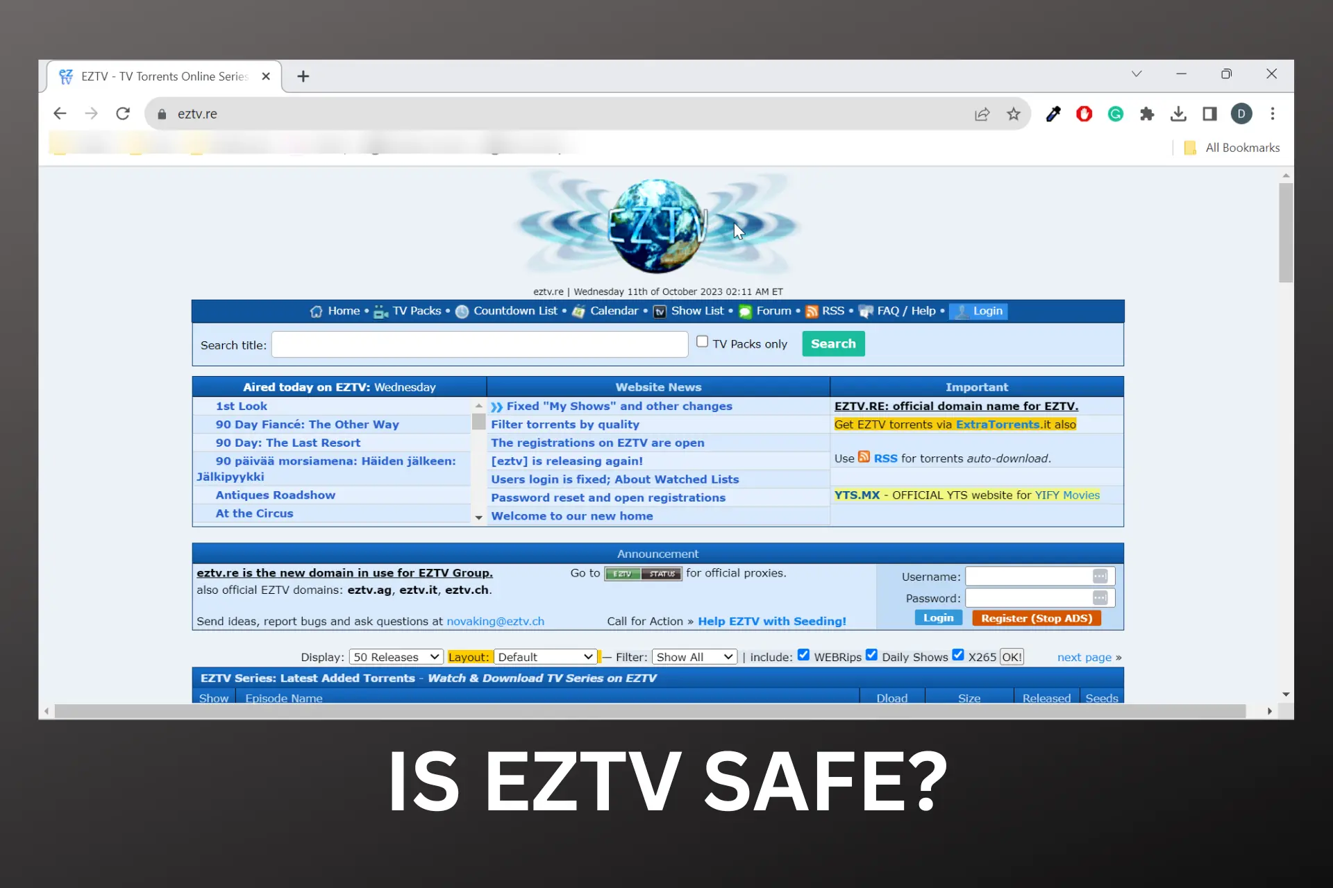 is eztv safe