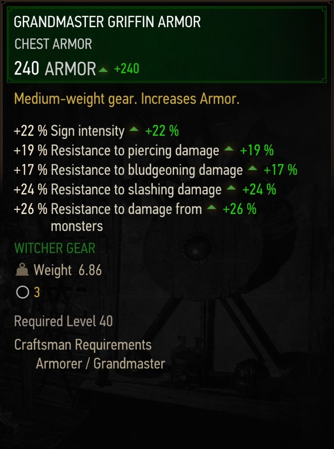 Grandmaster Griffin Armor Stats