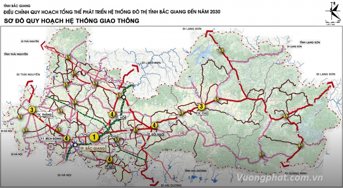 Bộ sưu tập bản đồ quy hoạch giao thông tỉnh bắc giang đầy đủ nhất