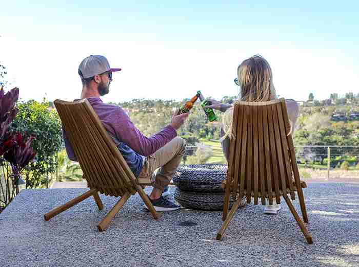 wooden garden folding chair