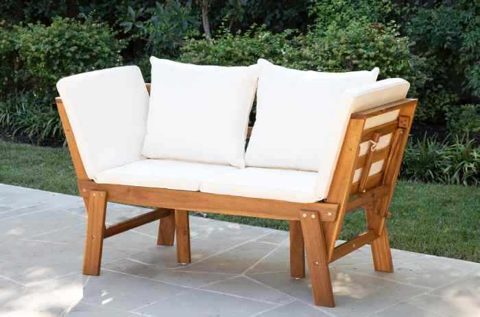 acacia wood garden daybed