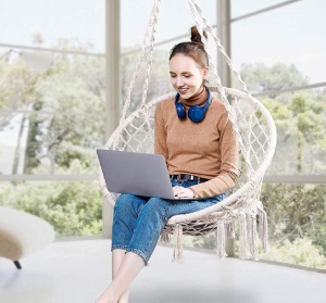 macrame swing chair