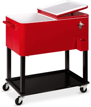 steel rolling cooler cart