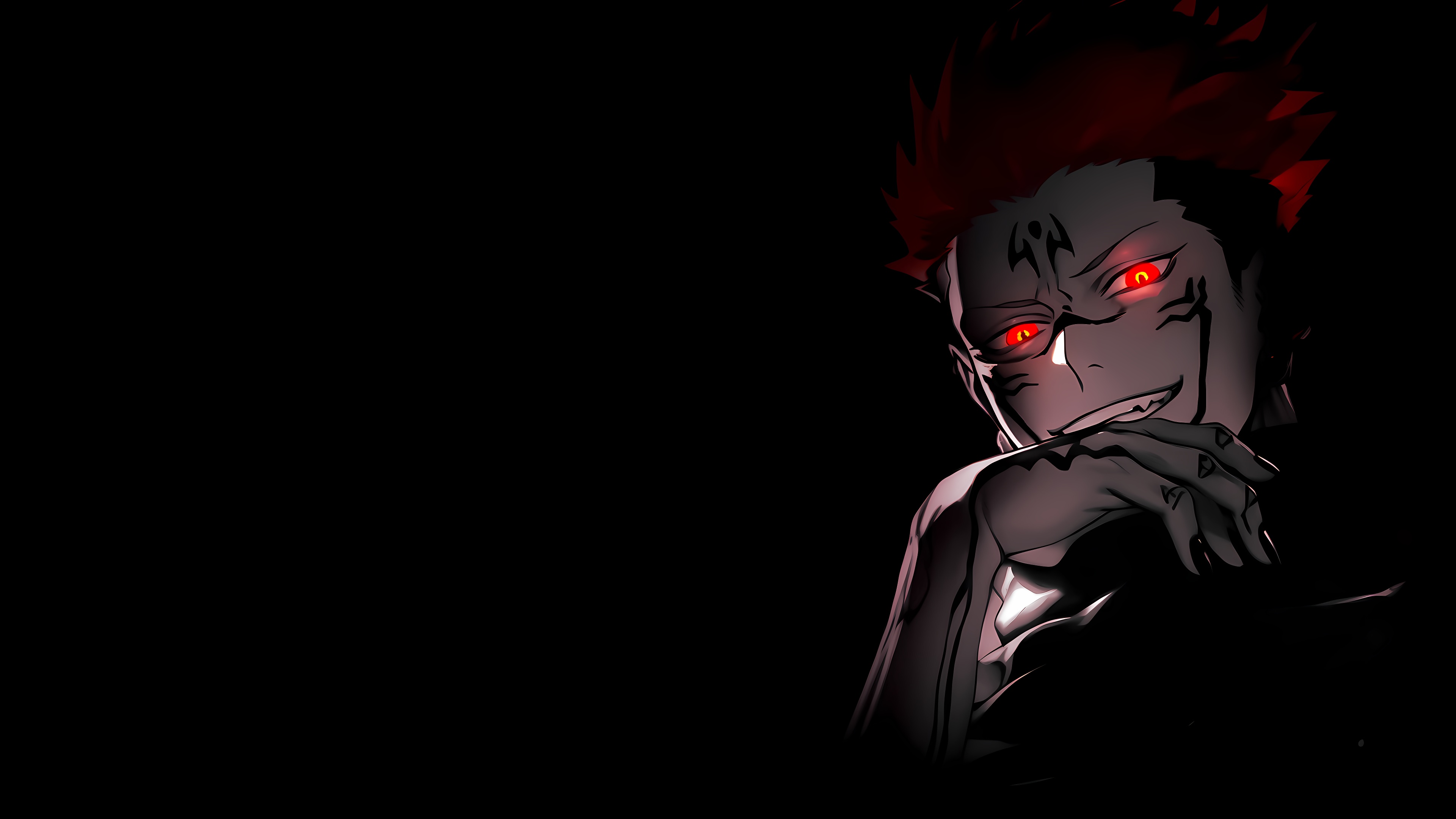 Sukuna Ryomen Sukuna Jujutsu Kaisen Dark Background Simple Background ...