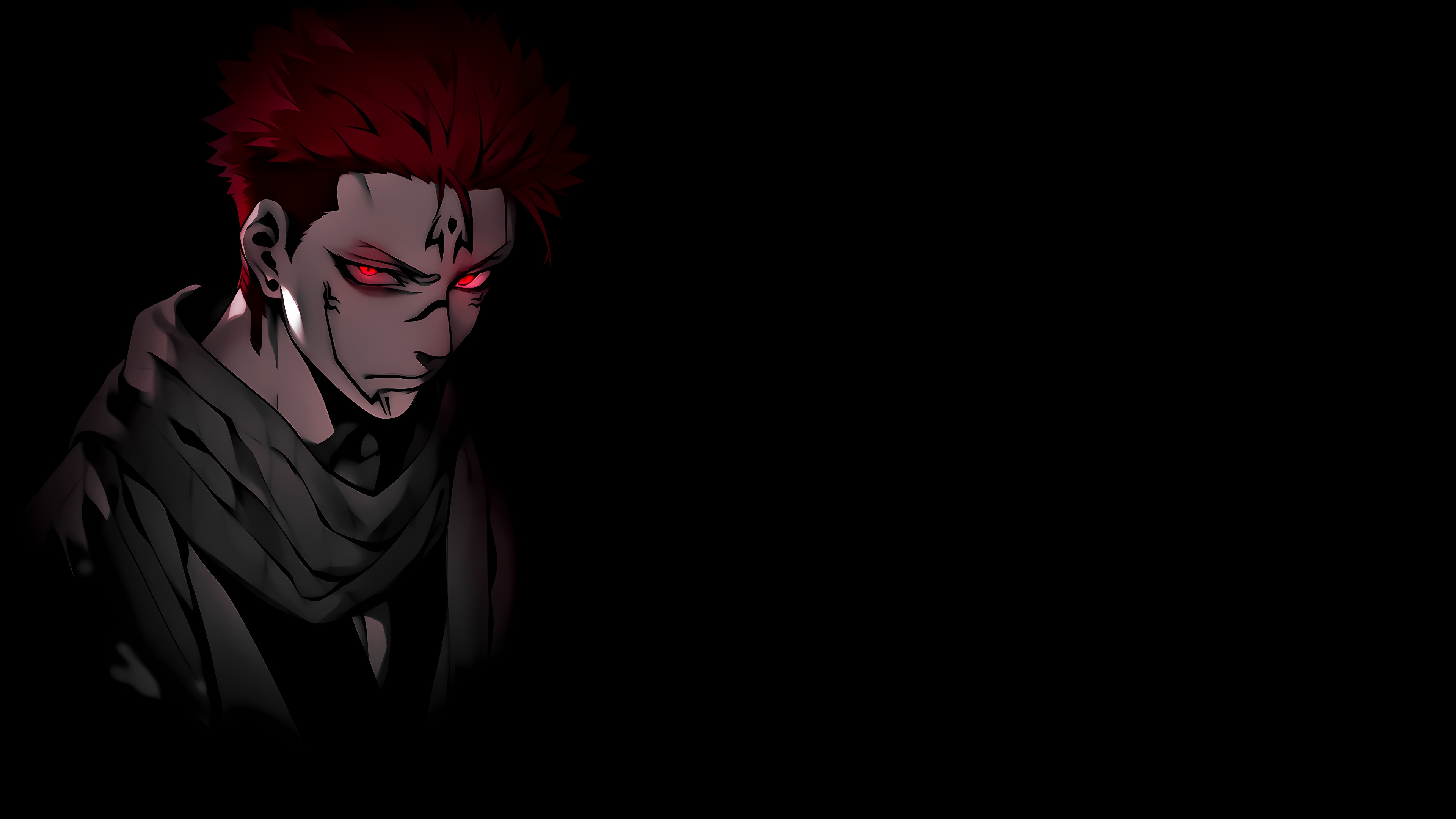 Sukuna Ryomen Sukuna Jujutsu Kaisen Dark Background Simple Background ...