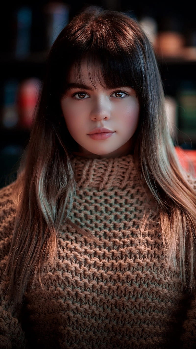 Little Girl With Long Brown Hair