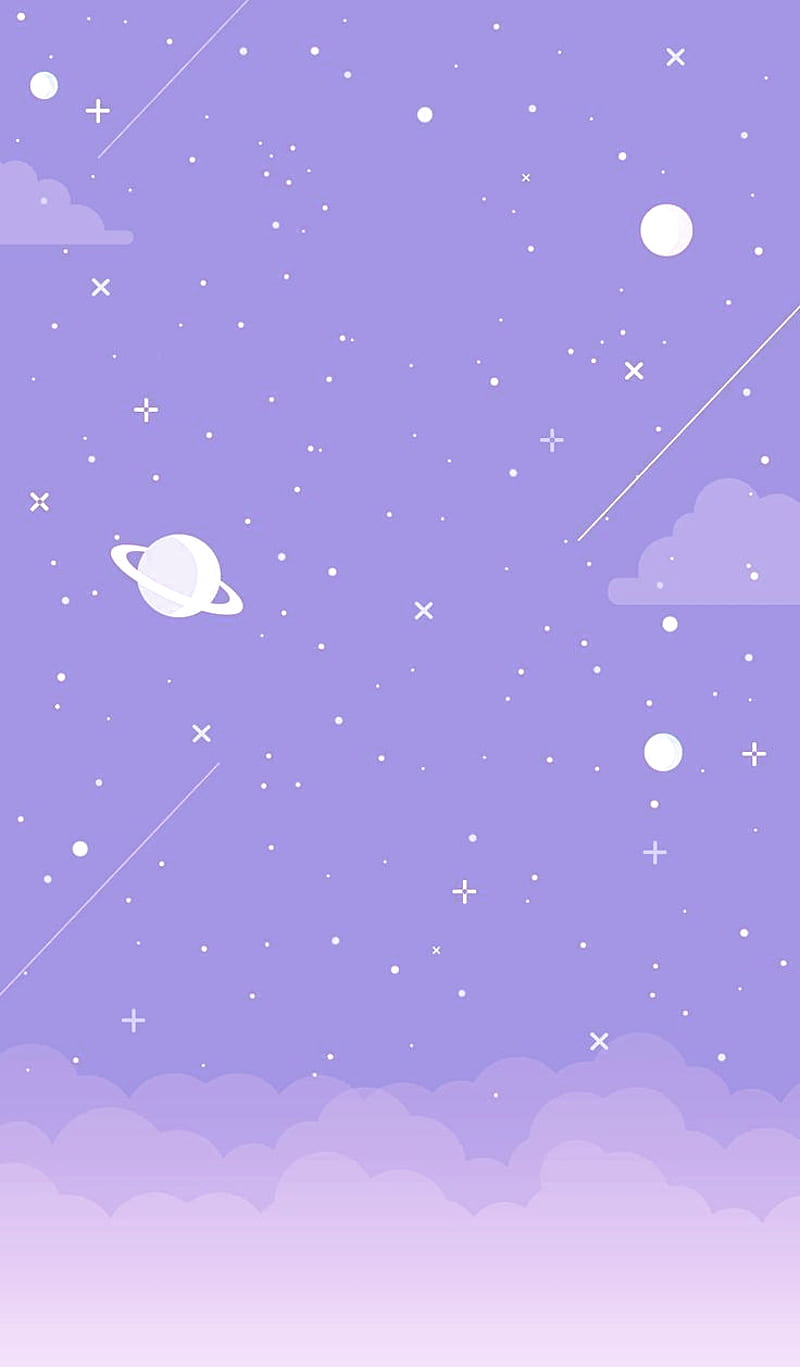 Aesthetic Purple Galaxy, Cute Purple Galaxy, HD phone wallpaper