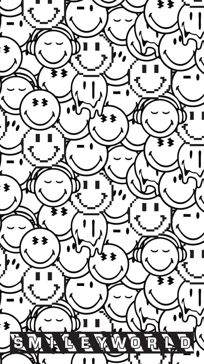 B W 1970s Smiley Face Happy Smiles Smiley Face Yellow Hd Phone Wallpaper Peakpx