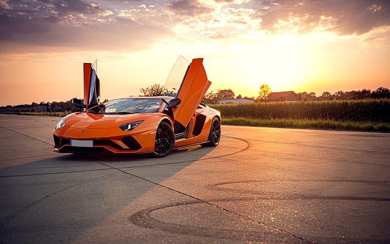 HD orange lamborghini aventador wallpapers | Peakpx