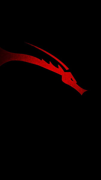 Kali Linux, black, hackers, red, HD phone wallpaper