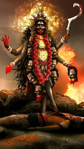 Kali Mata Ke, lord kali maa, lord, kali, maa, HD phone wallpaper