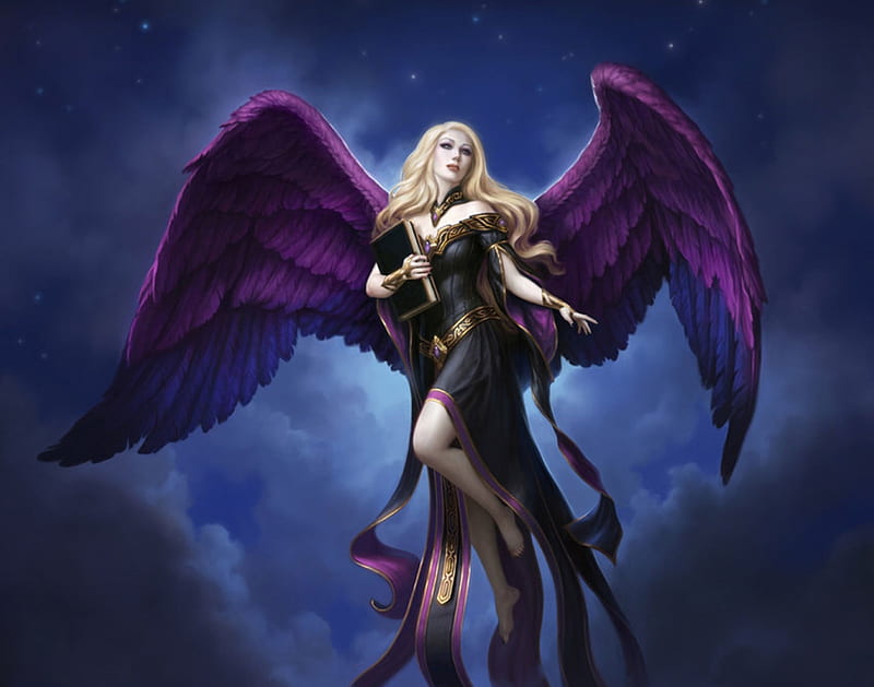 Purple Angel Wings Wallpaper