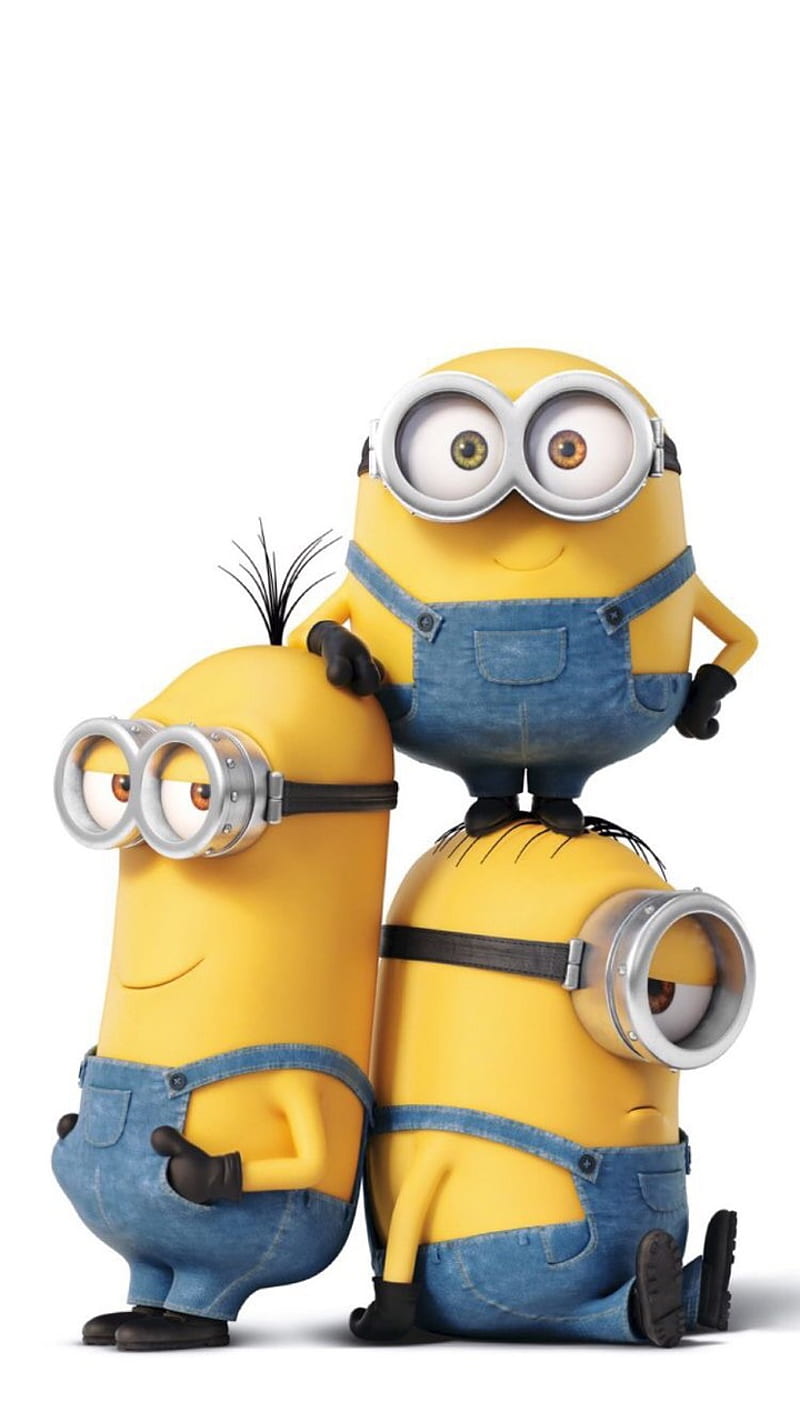 minions, bob, carl, despicable me, funny, kevin, minion, yellow, HD phone wallpaper