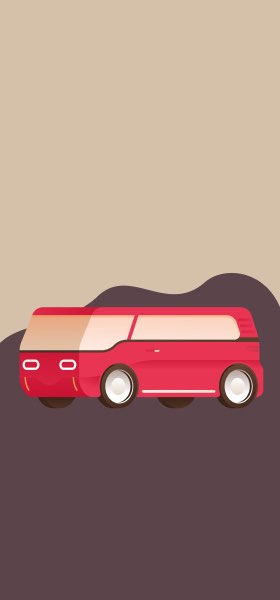 Red Van by Miguel Camacho Wallpaper