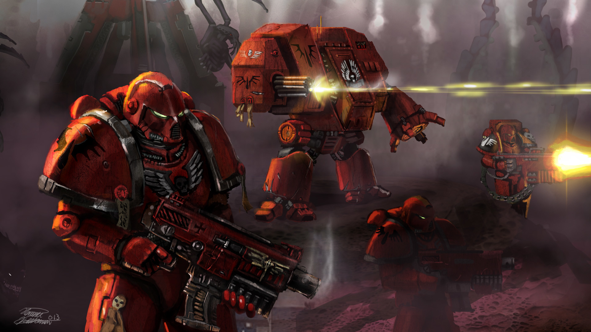 My finest, the Blood Angels. Sadly, theres more of em but I cant find them on the Imperial Galacticweb. Theyre on my PC though