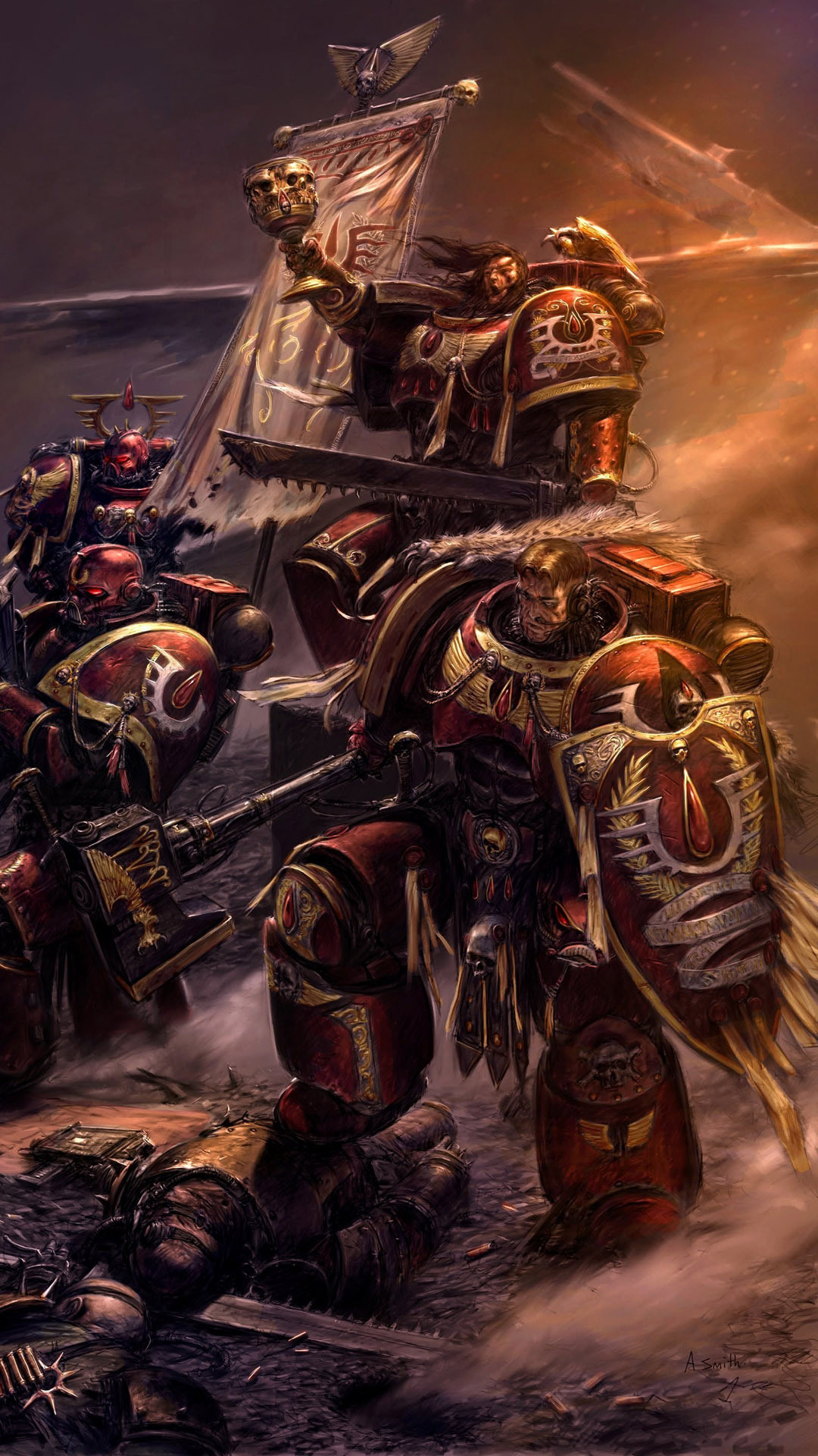 Blood Angels – Warhammer 40,000 Game mobile wallpaper