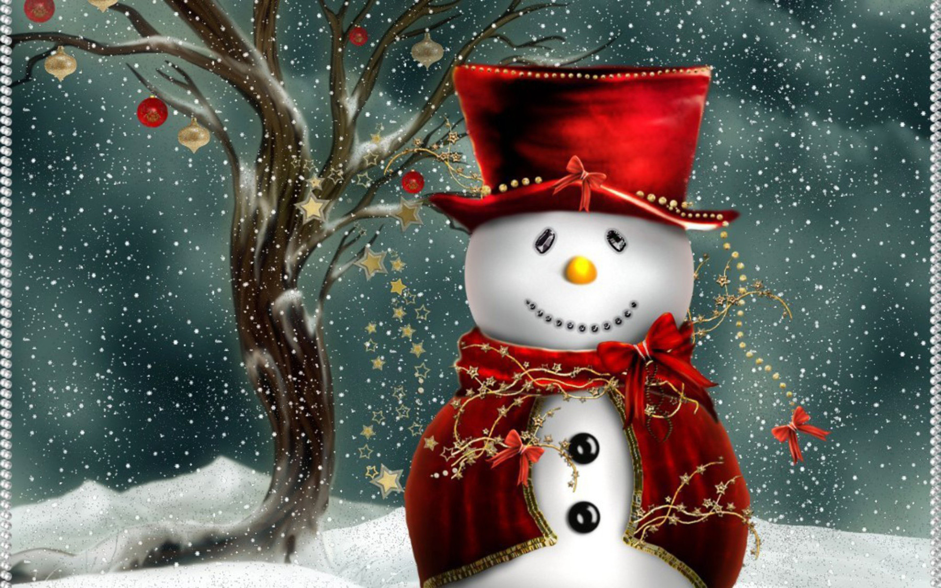 Free desktop wallpaper of cute christmas snowman free computer desktop