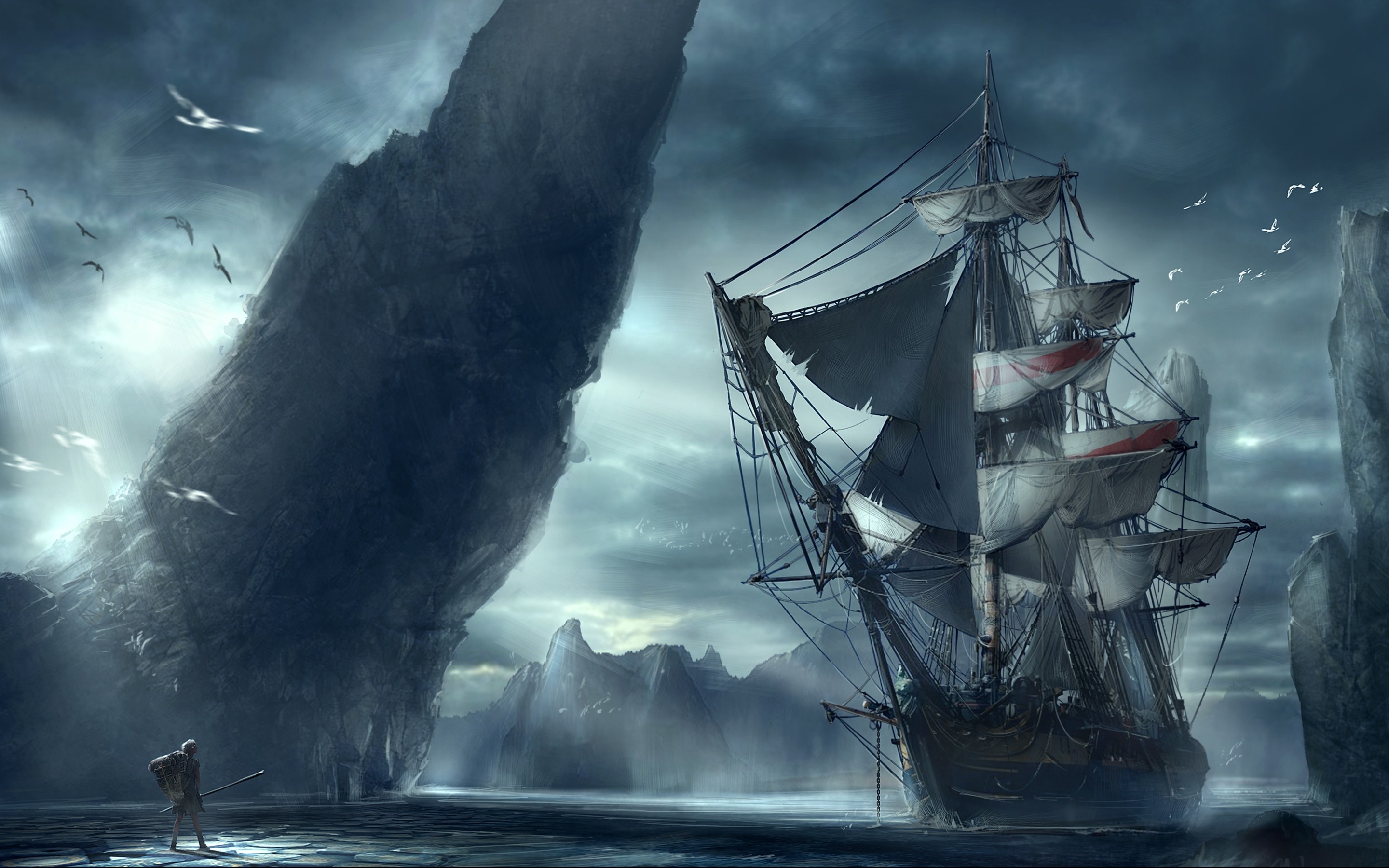 Ghost Pirate Ship Wallpaper Hd