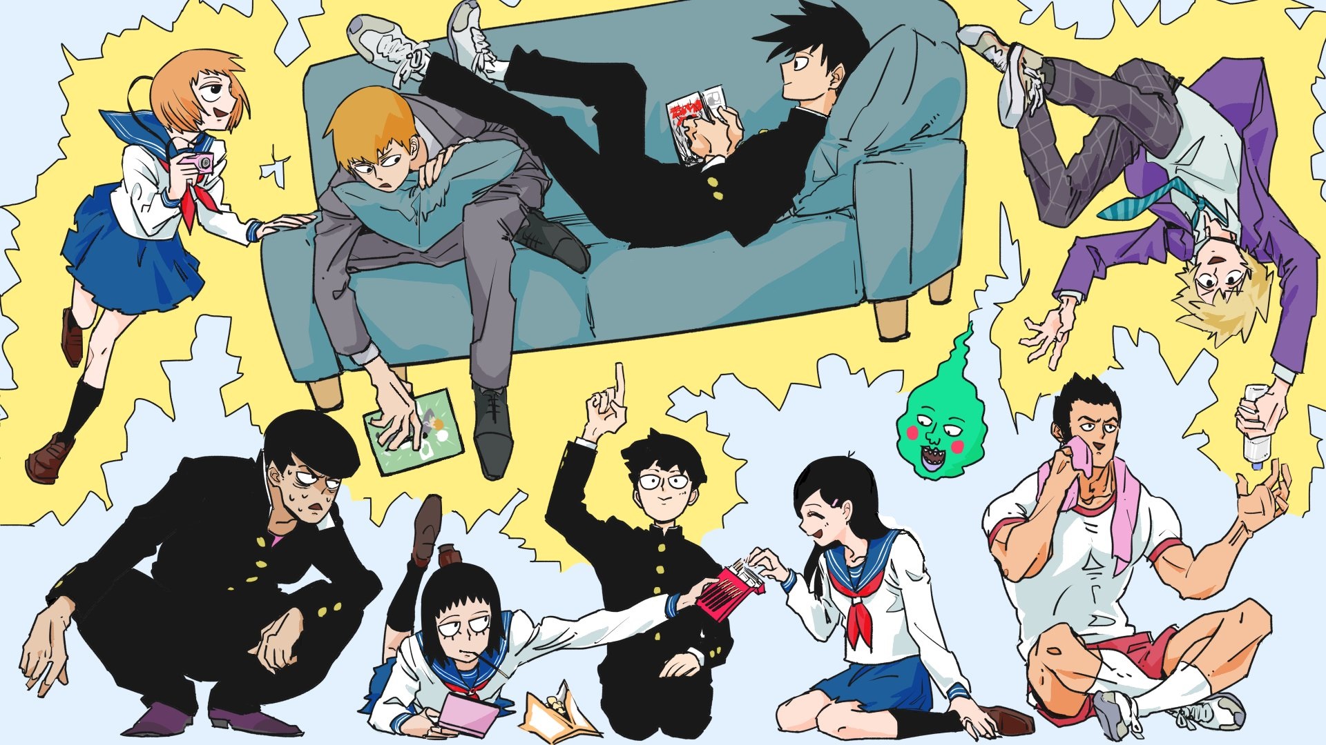 784651 descargar fondo de pantalla animado, mob psycho 100: protectores de pantalla e imágenes gratis