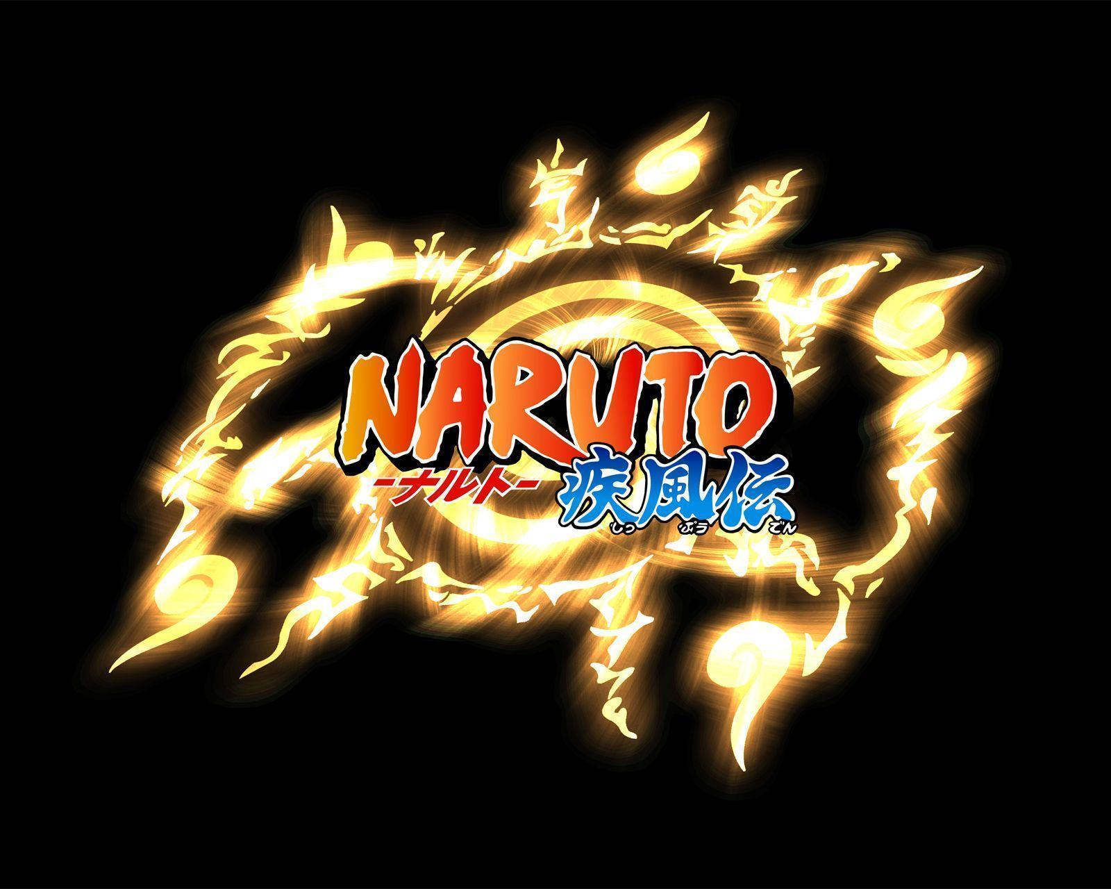 Hình nền Naruto logo black background với sự cuốn hút của Naruto