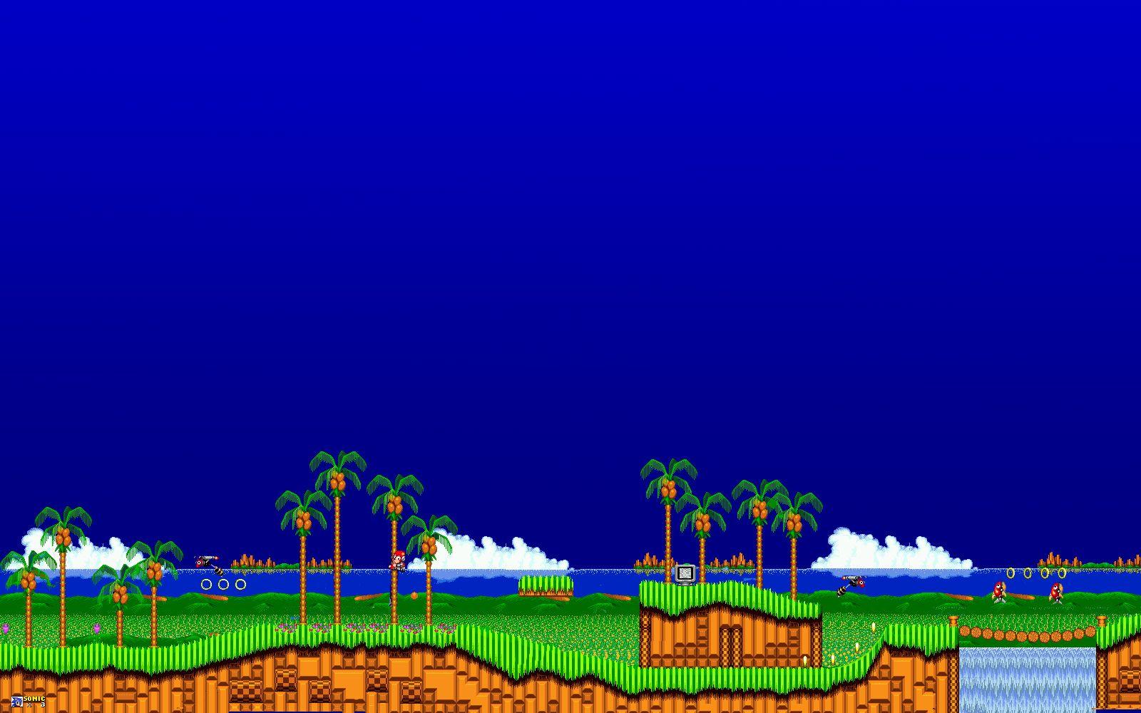 Modern Green Hill Zone Background