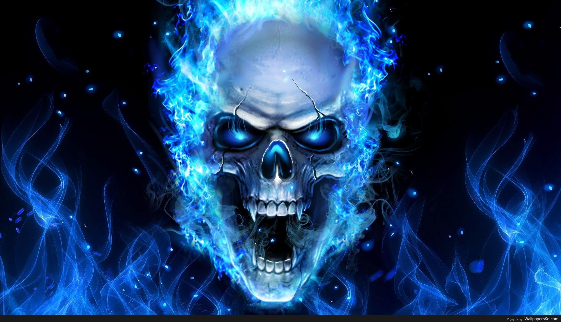 Blue Skull Wallpaper For Mobile