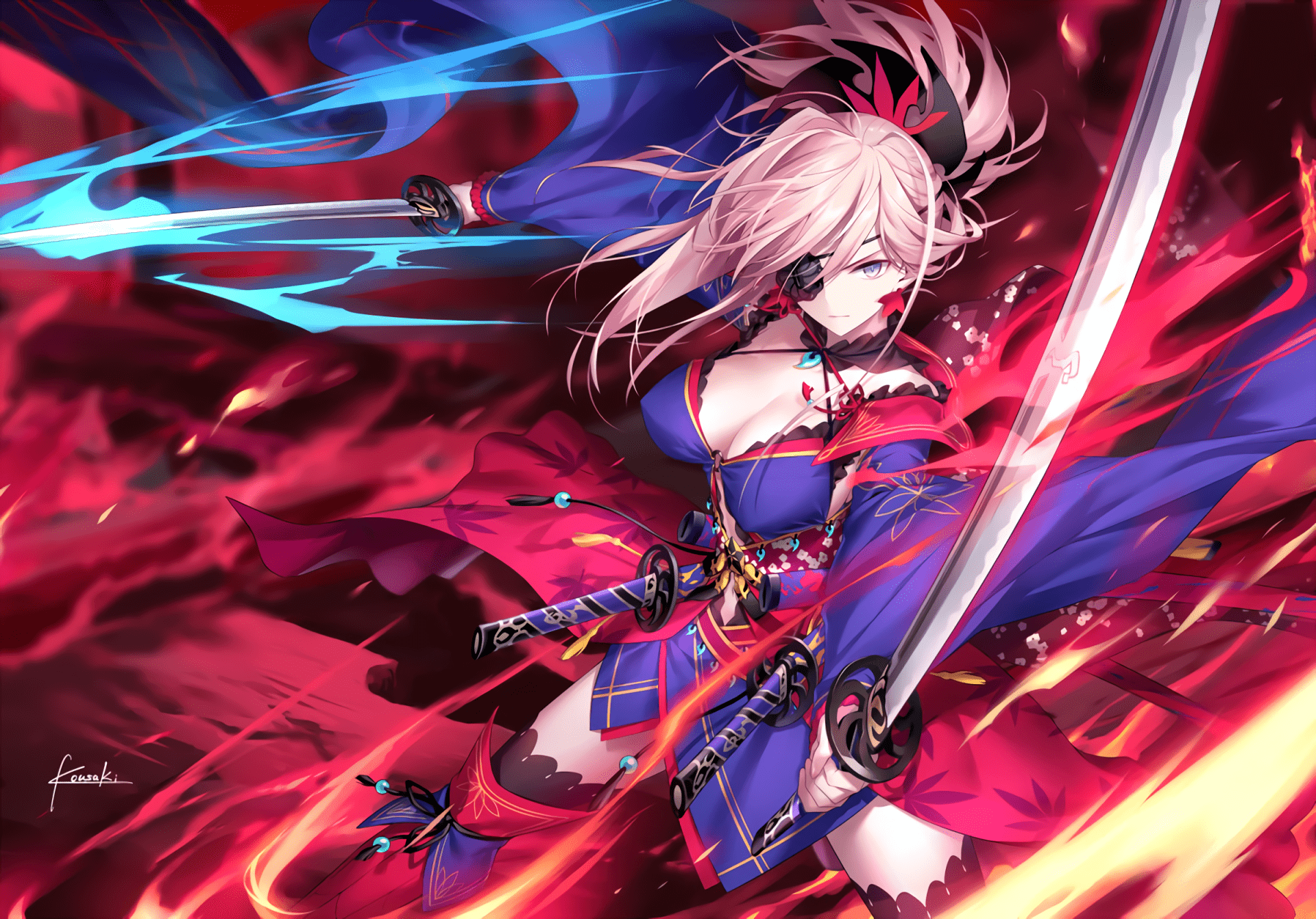 Miyamoto Musashi Fgo Fanart 785x785 Wallpaper Teahub Io - Gambaran