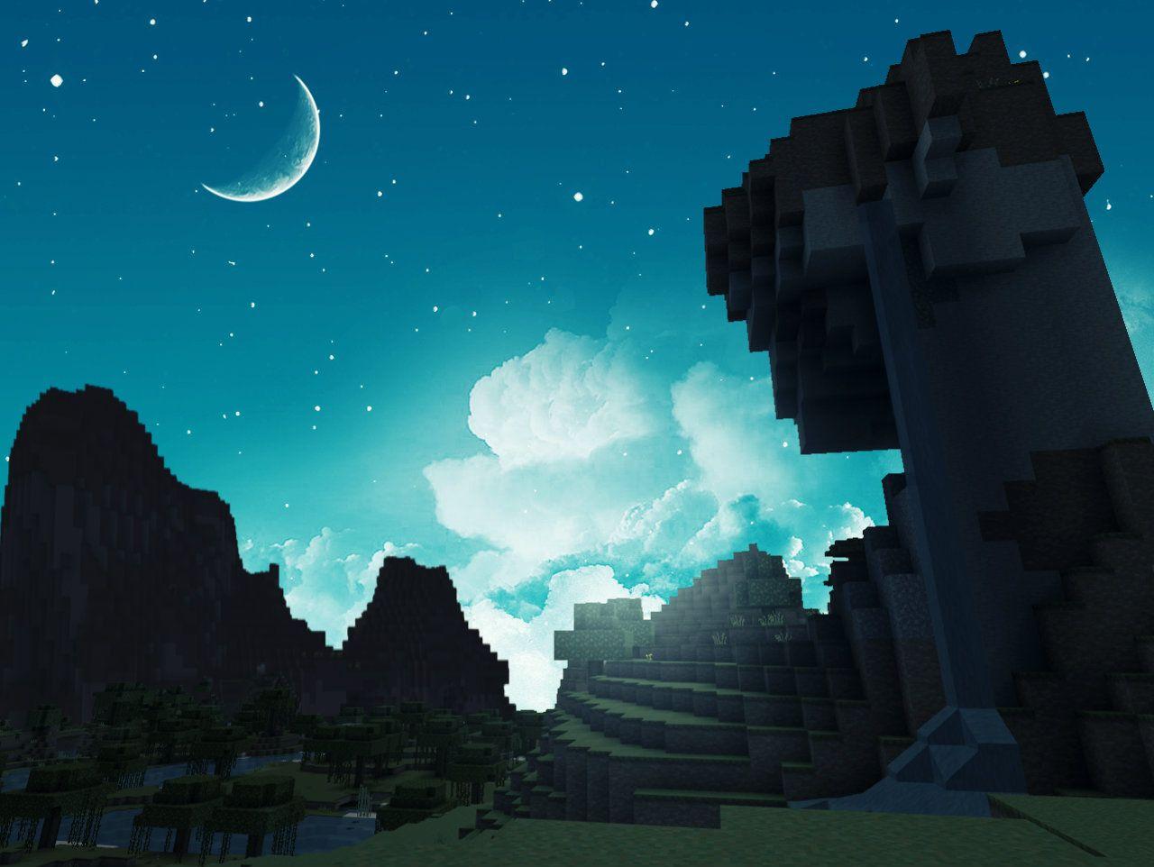 Minecraft Wallpaper 4K Night