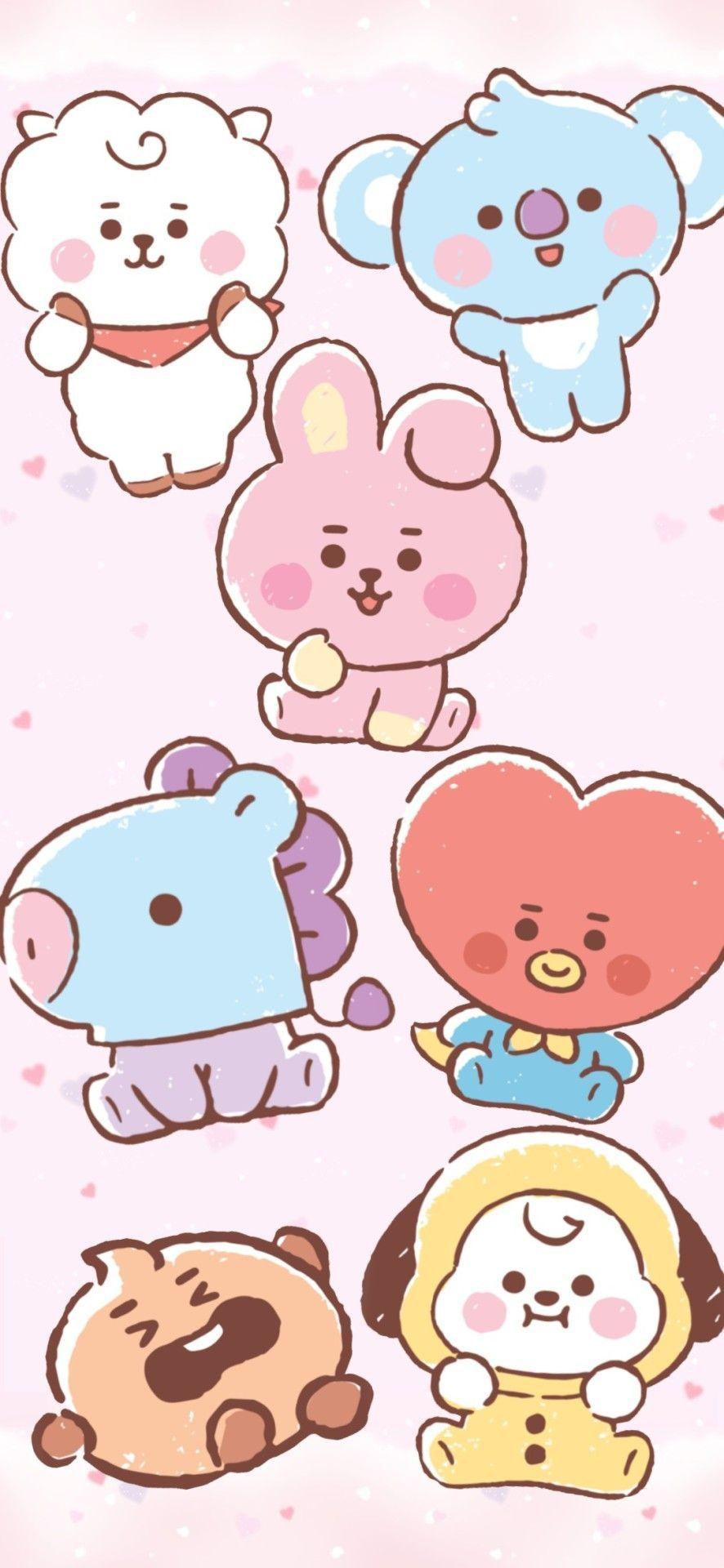 BT21 Pastel Wallpapers - Top Free BT21 Pastel Backgrounds - WallpaperAccess