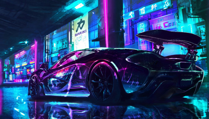 Cyberpunk Car Wallpaper