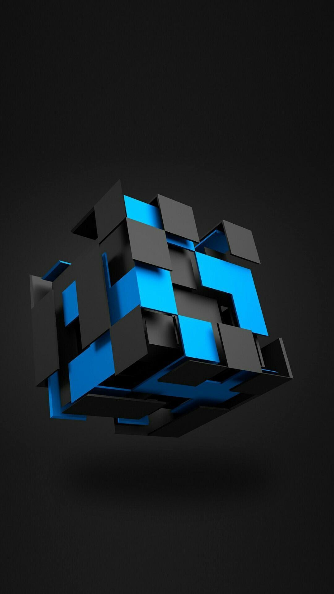 3D cube, Android Wallpaper, 1080x1920 Full HD Phone