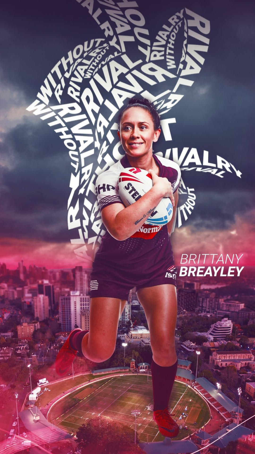 Brittany Breayley, Rugby League Wallpaper, 1080x1920 Full HD Phone