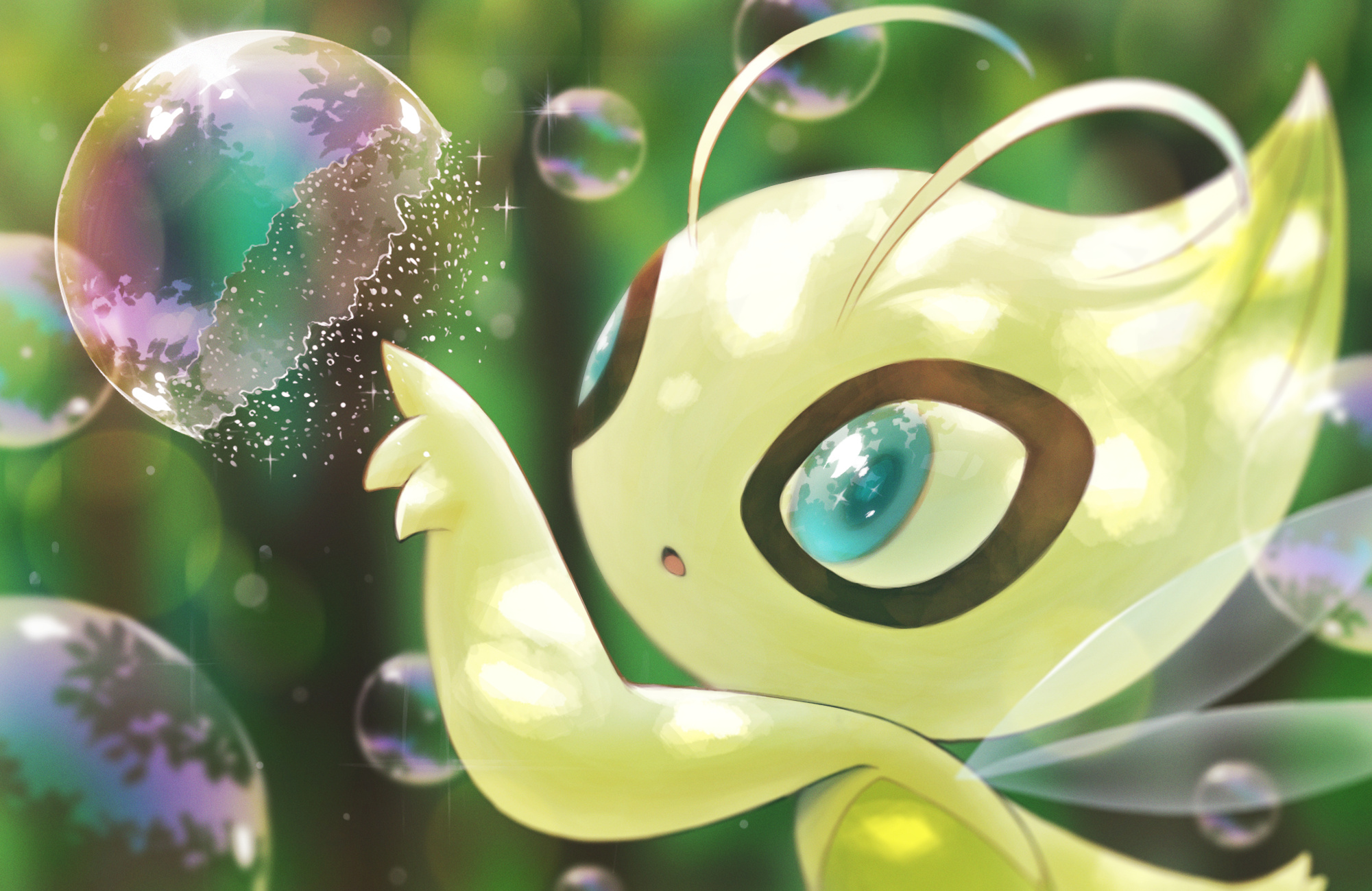 Celebi Pokmon, HD wallpapers, Time-traveling journeys, Legendary encounters, 2010x1300 HD Desktop