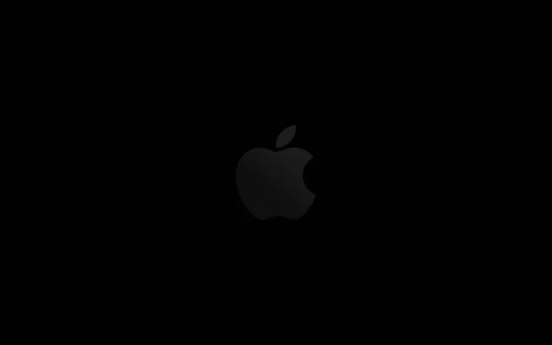 Apple logo, Think different, Minimal logo, 5K, Dark background