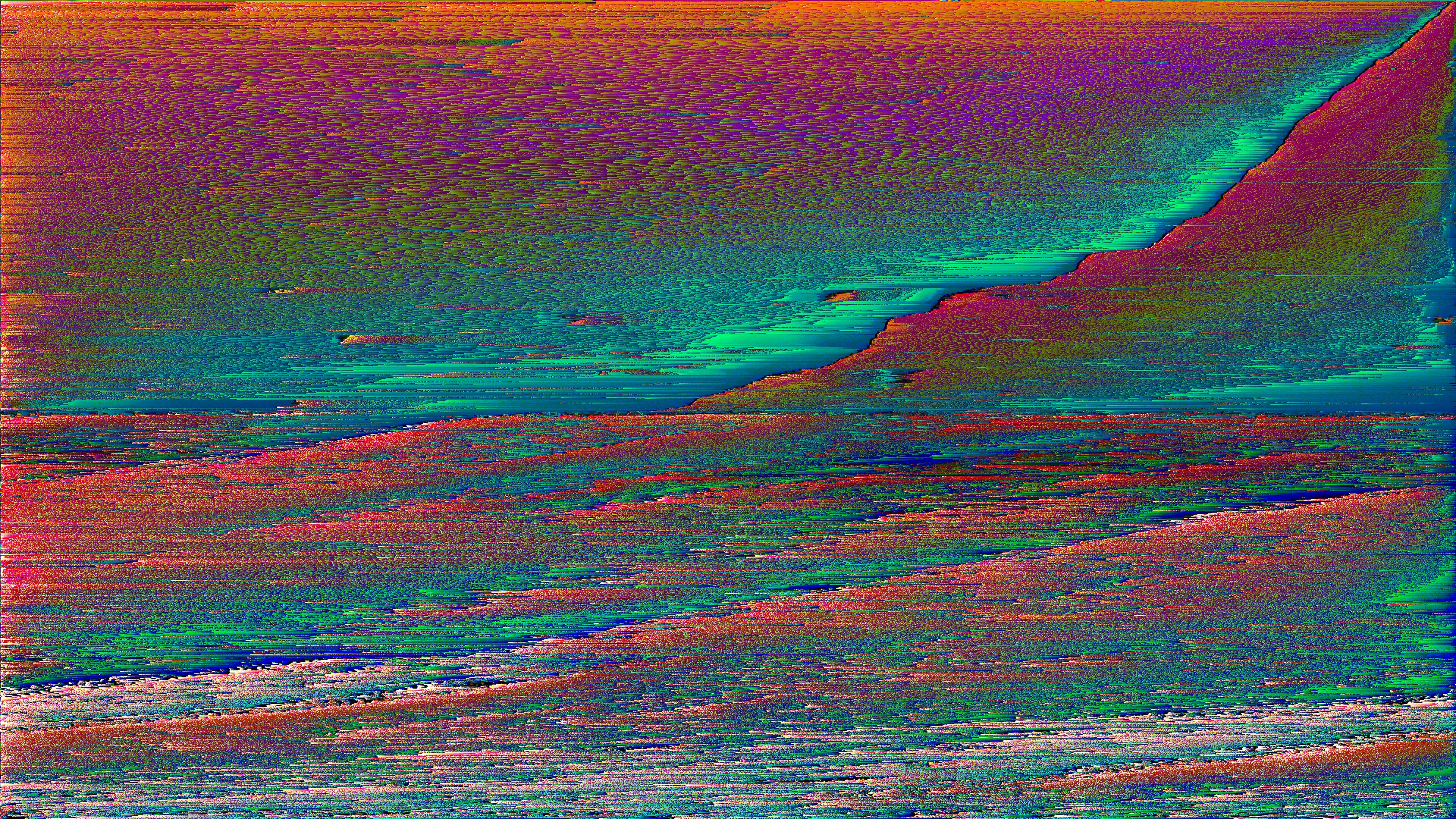 Abstract glitch art, HD 4K visuals, Digital distortions, Visual anomalies, 3840x2160 4K Desktop