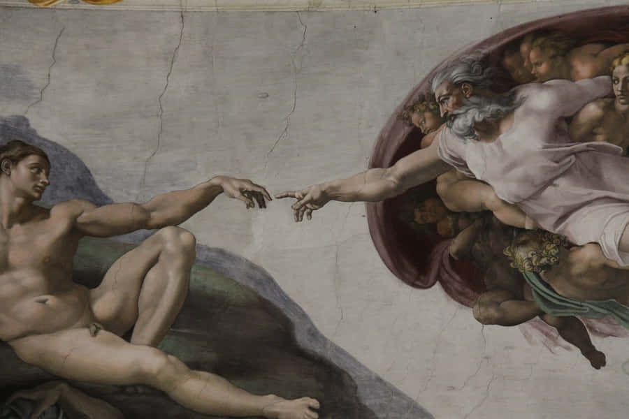 Creation Of Adam 4k Wallpaper