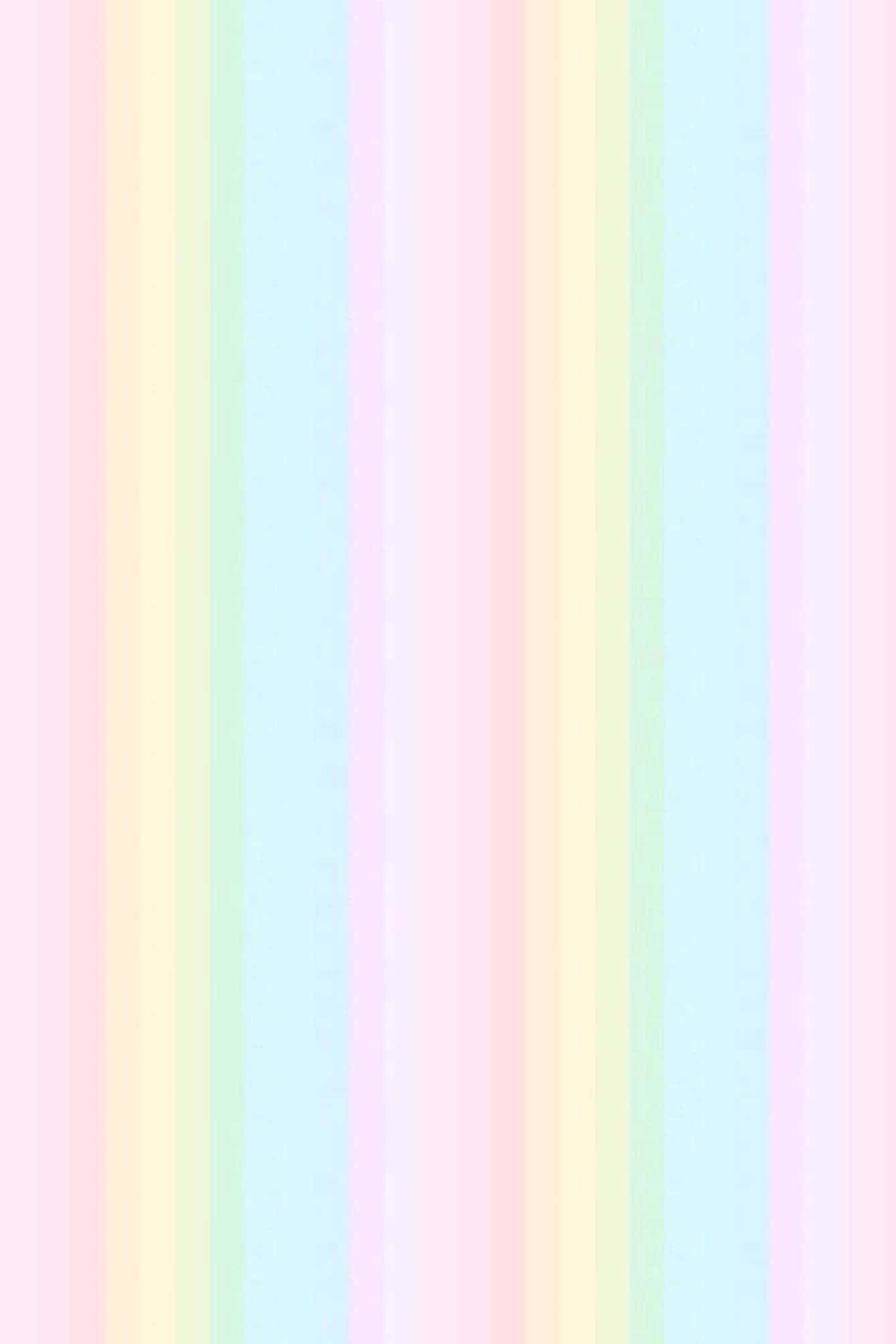 Download A Pastel Colored Striped Wallpaper With A Rainbow Pattern ...