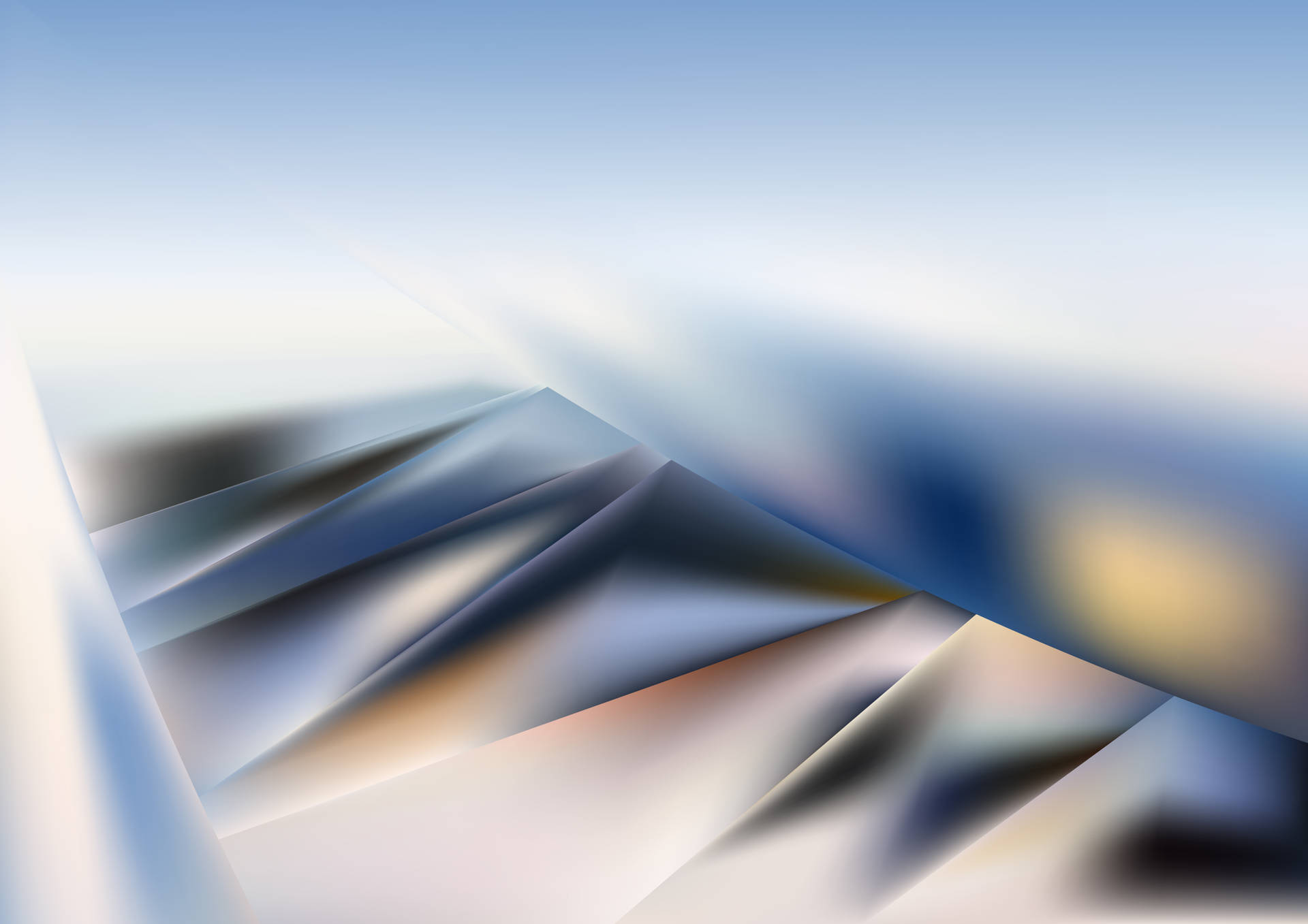 3D Mountain White Abstract Wallpaper