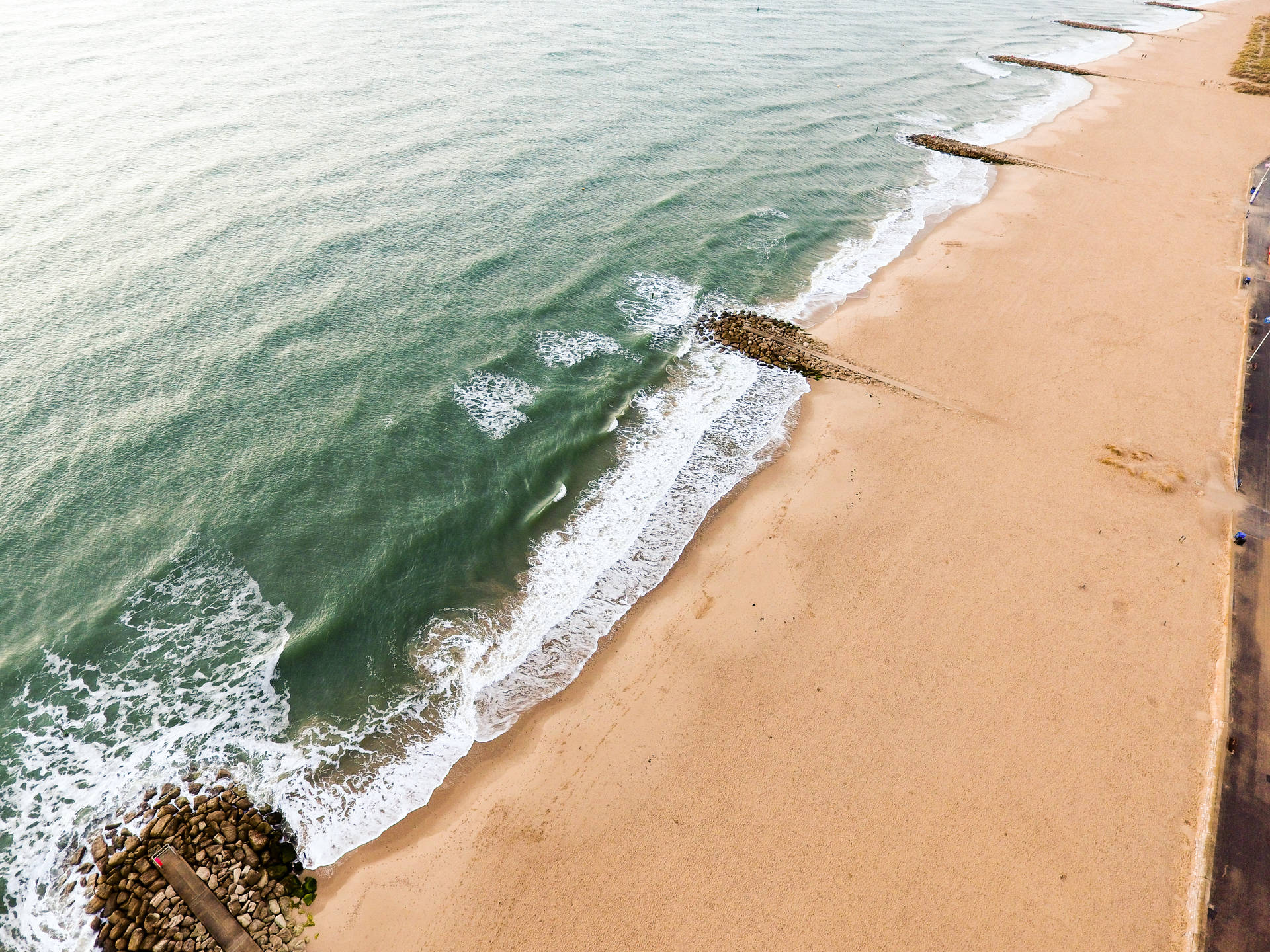 Wallpaperpapel De Parede Aéreo Da Praia Em 4k Papel de Parede