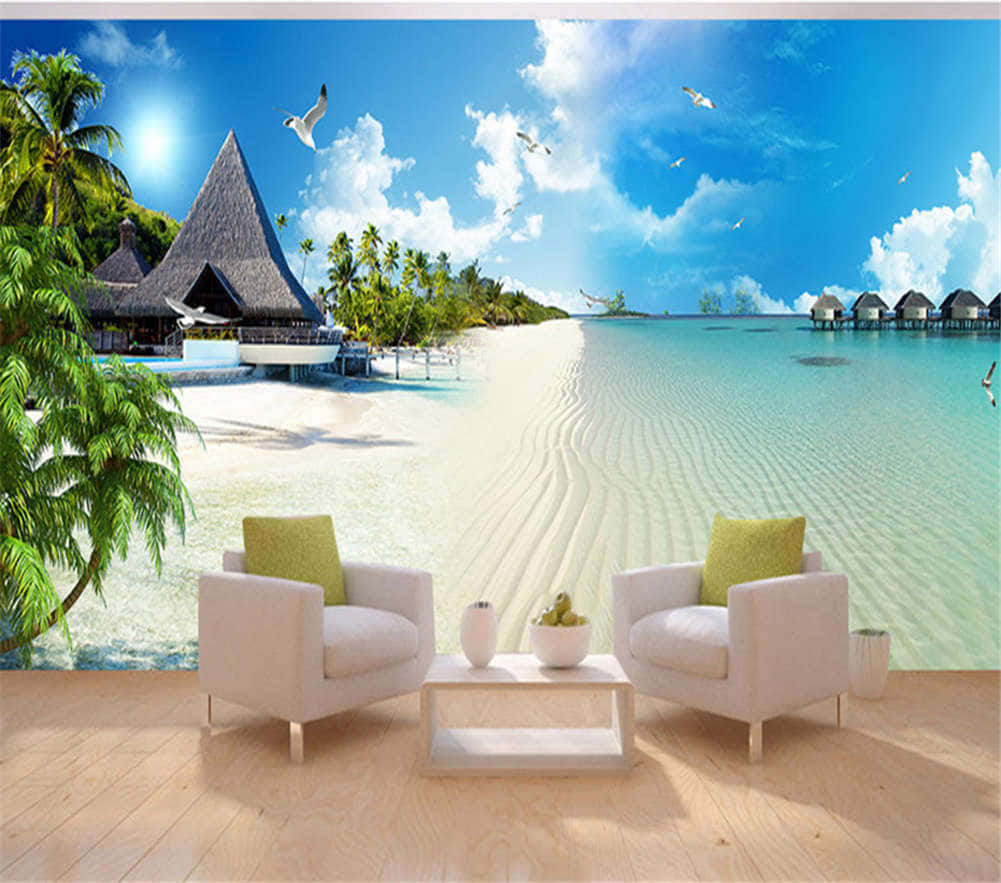 Beach Resort Background Wallpaper