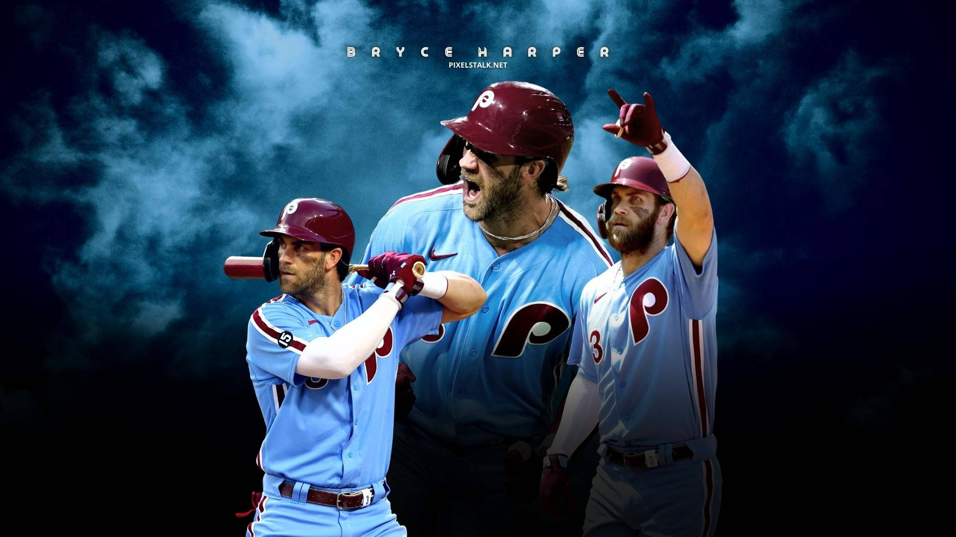 Bryce Harper Smoky Background Wallpaper