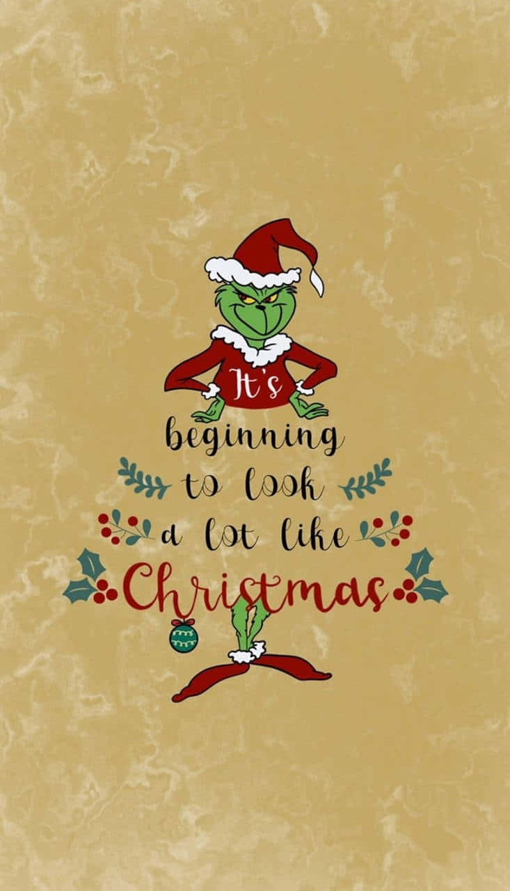 Download Christmas Grinch Quote Artwork Wallpaper | Wallpapers.com