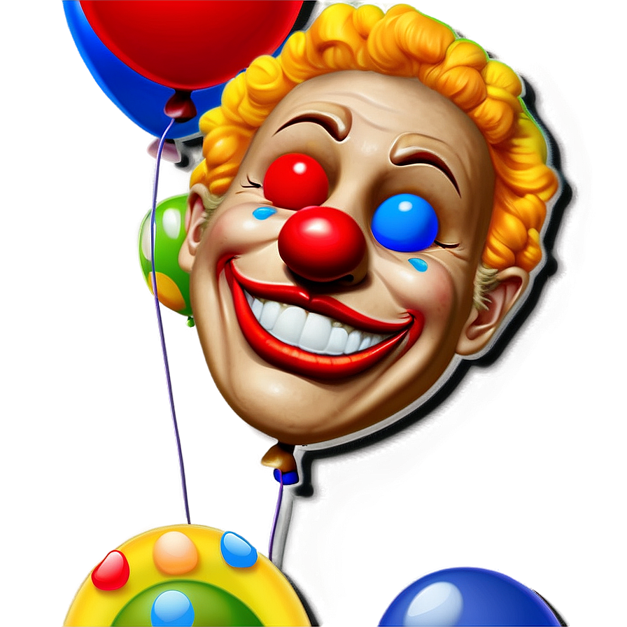 Download Clown Emoji With Balloons Png Ccj | Wallpapers.com