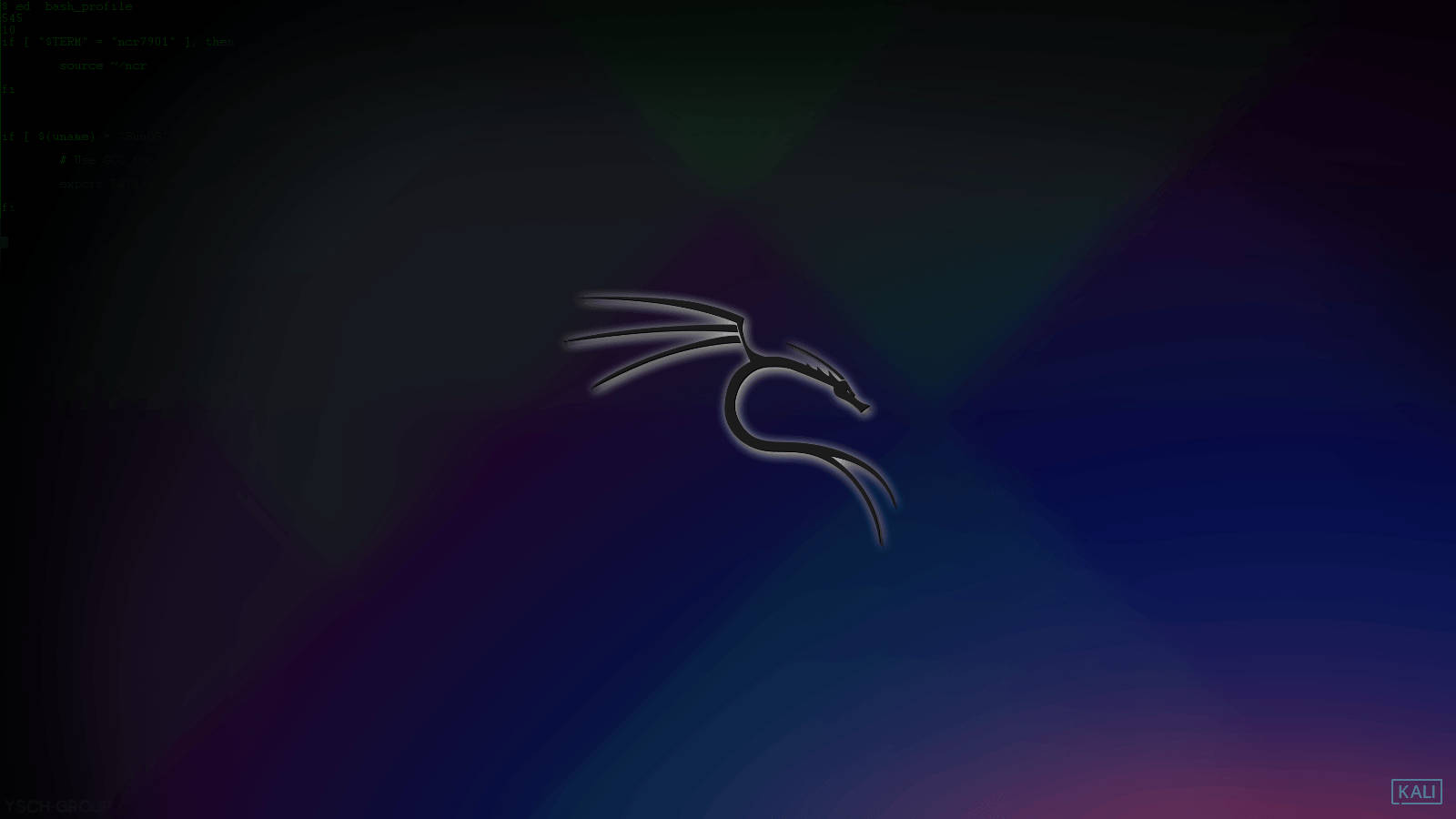 Dark Kali Linux 3D Wallpaper