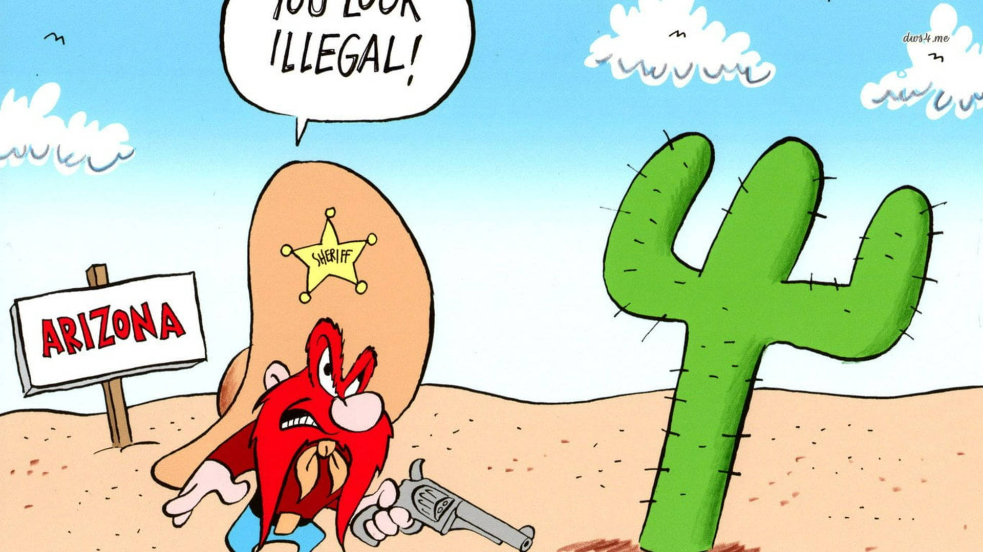 Desert Cactus Yosemite Sam Wallpaper