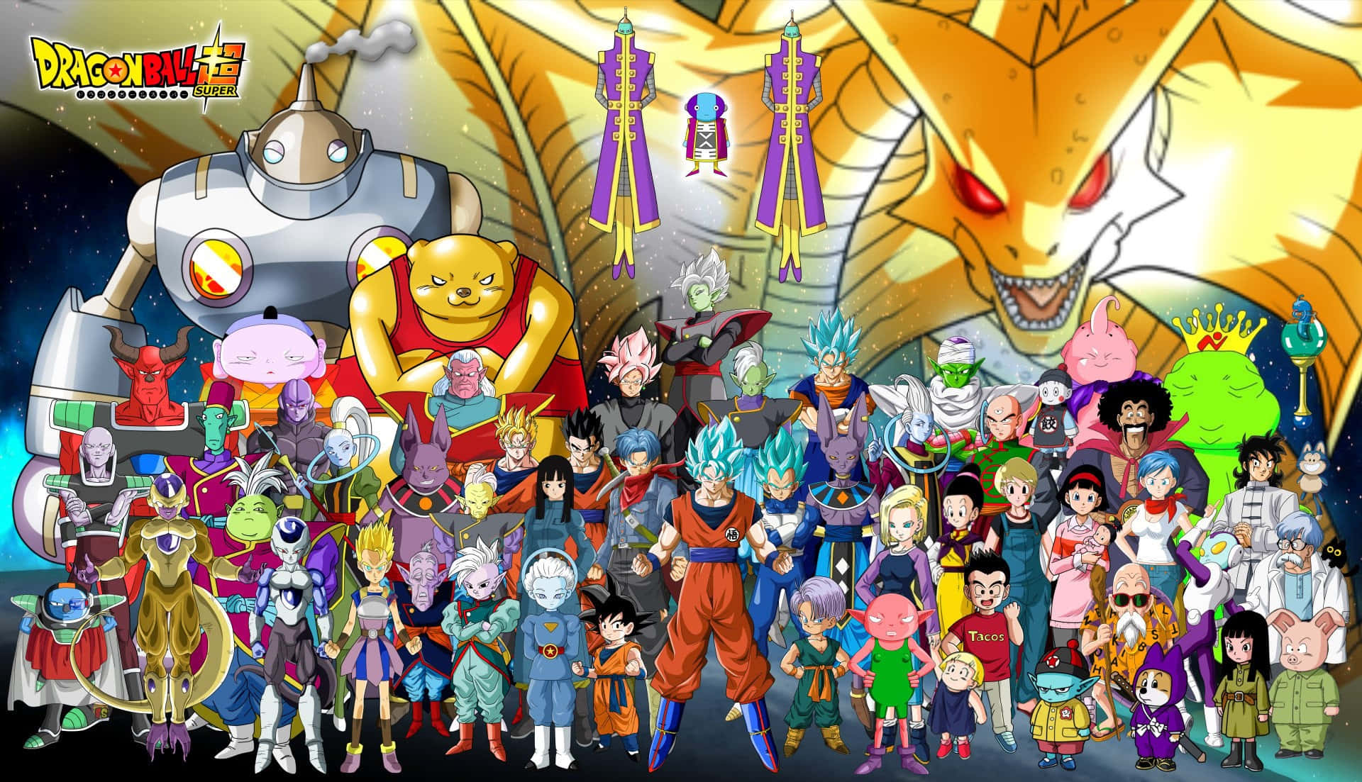 Download Universe 6 Team from Dragon Ball Super Wallpaper | Wallpapers.com