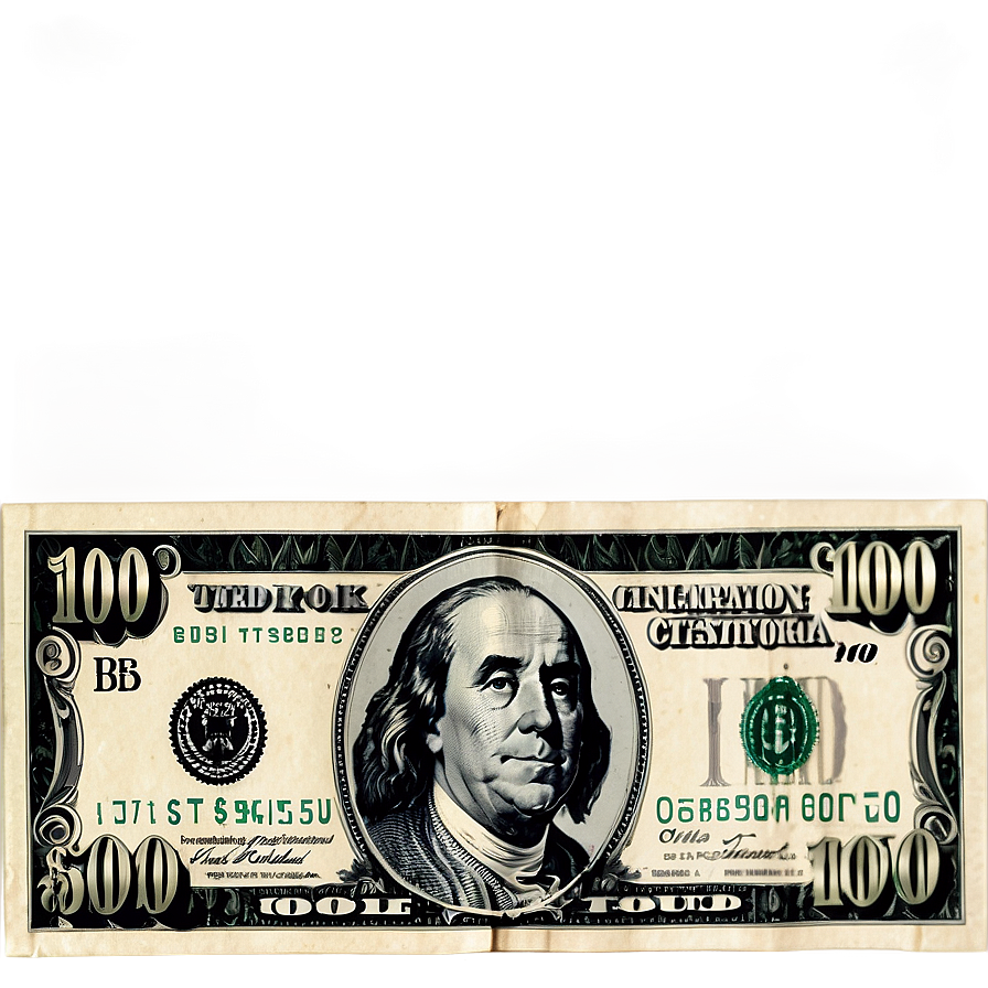 Download Isolated 100 Dollar Bill Png Ghk | Wallpapers.com